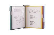 Djois Made By Tarifold - Support Mural Pivotant A4 avec 10 Pochettes Assorties - Acier - Lean Management