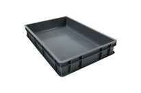 Manutan Expert - Bac norme Europe 18L Gris - Polypropylène - Gerbable 50kg - Recyclé 50%