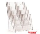 Porte-brochure Comptoir 8 cases 1/3.A4 mixte