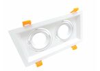 Support Double Spot Orientable BLANC