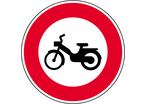 Panneau interdiction aux cyclomoteurs B9g