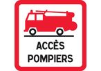 Panneau de signalisation accès pompiers