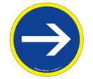 Panneau Sens obligatoire - haute visibilité - Ø 80mm - 4090436