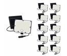 Pack de 10 - Projecteur Led Solaire Extérieur 9W IP65 3-CCT Détecteur de Lumière et de