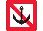 Panneau fluvial interdiction de mettre l'ancre A6