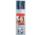 Porte-brochures 1/3 A4 Chromé pour fond perforé et Totem-Expo®
