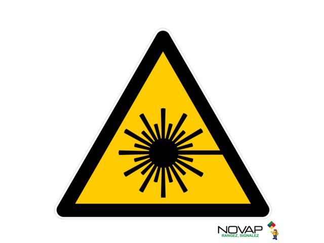 Panneau Danger rayonnement laser - Novap