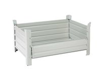 Caisse palette métallique tôlée 800x1200 mm à porte | VP7104A