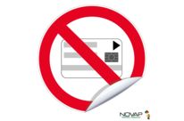 Panneau Carte magnétique interdite - Vinyle adhésif Ø300mm - 4037929