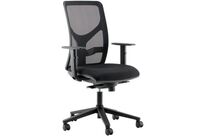 Quadrifoglio - Chaise de bureau Mica Noir - Télétravail Ergonomique - Assise Réglable - Synchrone
