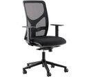 Quadrifoglio - Chaise de bureau Mica Noir - Télétravail Ergonomique - Assise Réglable - Synchrone