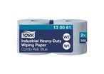 Tork - Bobine d'essuyage industriel ADV WIPER 440 Bleue - 11900 cm - Ultra-résistante, 3 plis, Usage alimentaire
