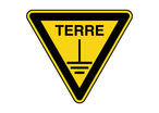 Panneau de danger terre 