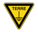 Panneau de danger terre 