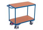 Variofit - Servante 2 Plateaux Bois 1000x600mm - Charge 500kg - Bleu - Garantie 3 Ans