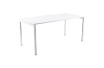 Manutan Expert - Bureau Droit Misao 160cm Blanc - Pieds U - Mélaminé - Éco-responsable