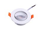 Spot LED Encastrable 7W BLANC Orientable 30° Transformateur Intégré - Blanc Neutre 4000K -
