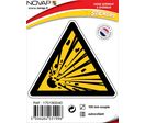 Panneau Danger matières explosives - Adhésif Triangle 100mm - 4031996