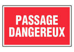 Panneau Passage dangereux - Rigide 330x200mm - 4160375