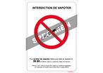 Panneau interdiction de Vapoter – Rigide A4 – 4600062
