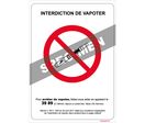 Panneau interdiction de Vapoter – Rigide A4 – 4600062