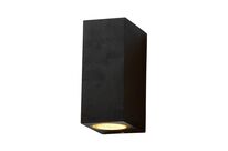 Applique Murale LED Carrée IP44 double faisceau GU10 - Noir