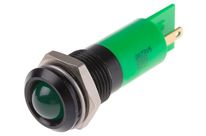 Led Verte He 14 Mm Chrome Noir, 20 ma