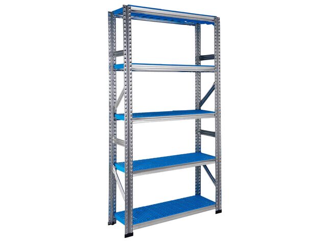 Rayonnage Galvaplast bleu L.1050 x P.500 mm Départ