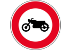 Panneau interdiction aux motos B9h