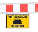 Panneau - Port du casque obligatoire - pour barrière téléscopique - 1320369