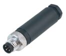 M8 Connecteur mâle, Contacts: 4, 3,5-5,0 mm, non blindé, pince à visser, IP67, UL