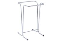 Mottez - Support Sac Poubelle Fixe 110L Gris Métal - Intérieur Extérieur - Robuste et Durable