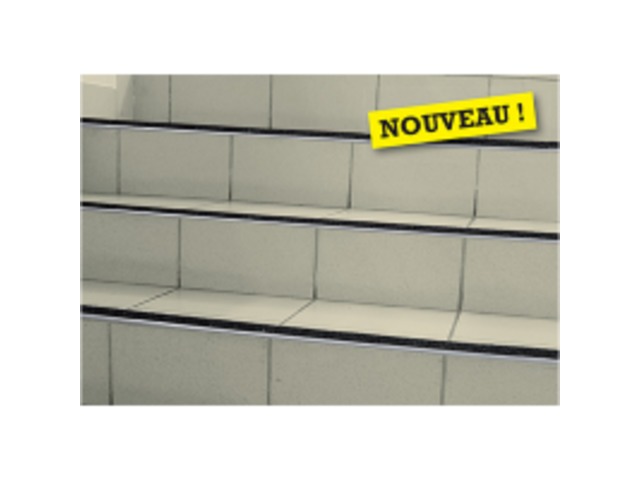 Nez de marche antidérapant avec repérage nocturne armature Alu