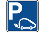 Panneau indication de parking pour voitures électriques