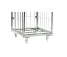 Chariot grillagé conteneur 3 côtés grandes mailles 