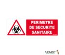 Panneau Périmètre de sécurité sanitaire - 450x150mm - 4064468