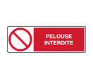 Panneau horizontal pelouse interdite