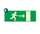 Panneau photoluminescent HD Sortie de secours à droite - rigide 330x120mm - 4055084