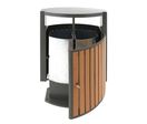 Poubelle d'extérieur tri sélectif imitation bois