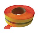 Ruban de signalisation de chantier - Textile Fluo Rouge Jaune 50m x 50mm - Nuit &amp; Parking - Rétro 10mm