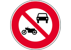 Panneau interdiction véhicule à moteur B7a