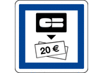 Panneau indication distributeur de billets CE25