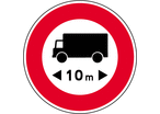 Panneau interdiction véhicule long B10a