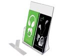 Porte-brochures de table en acrylique transparent 1207
