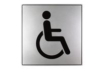 Plaquette Toilettes avec logo handicapé - Iso 7001 200x200mm - 4380049