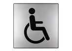 Plaquette Toilettes avec logo handicapé - Iso 7001 200x200mm - 4380049