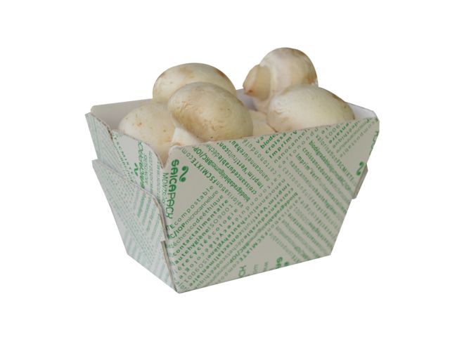 Barquettes Champignons / Tomates en carton ondulé
