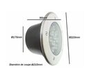 Spot Extérieur Encastrable LED Sol 18W IP65 60° - Blanc Chaud 2300K - 3500K