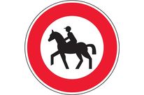 Panneau interdiction aux cavaliers