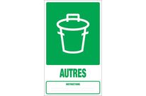 Panneau Dechets autres - Rigide 330x200mm - 4000749